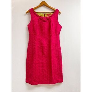 Signature by Sangria Women's Lined Sleeveless A-line Mini Dress Pink Size 12